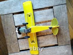 Vintage HTC Japan Spirit Of St. Louis Friction Toy Airplane & Box