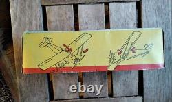 Vintage HTC Japan Spirit Of St. Louis Friction Toy Airplane & Box