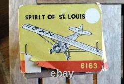 Vintage HTC Japan Spirit Of St. Louis Friction Toy Airplane & Box