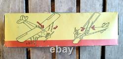 Vintage HTC Japan Spirit Of St. Louis Friction Toy Airplane & Box