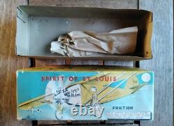 Vintage HTC Japan Spirit Of St. Louis Friction Toy Airplane & Box