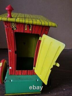 Vintage HUMPHREY MOBILE Wyandotte Joe Palooka Tin Litho Wind-up Toy WORKS