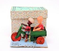 Vintage Henry Motoring Celluloid & Tin Wind-up Toy Henry & Mahout 1934
