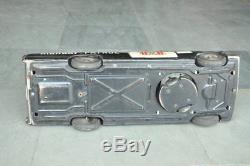 Vintage Highway Patrol 15'' Big Buick Litho Battery car Tin Toy, Japan