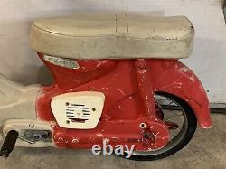 Vintage Honda 50 Pedal Motorcycle Vintage 1960s Irwin Kids Toy Needs Work 4d