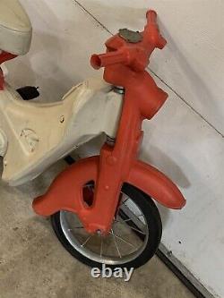 Vintage Honda 50 Pedal Motorcycle Vintage 1960s Irwin Kids Toy Needs Work 4d