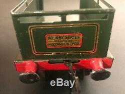 Vintage Hornby Tin Windup Clockwork O Gauge GW Locomotive No. 1 & 2710 Tender