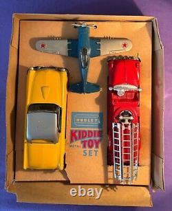 Vintage Hubley Metal Kiddie Toy Assortment No. 55 With Original Box And Inserts