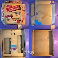 Vintage Hubley Metal Kiddie Toy Assortment No. 55 With Original Box And Inserts