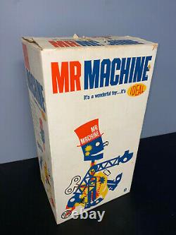 Vintage Ideal Mr Machine Wind-up Robot Walker Toy Complete In Box 1960