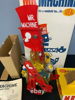 Vintage Ideal Mr Machine Wind-up Robot Walker Toy Complete In Box 1960