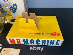 Vintage Ideal Mr Machine Wind-up Robot Walker Toy Complete In Box 1960