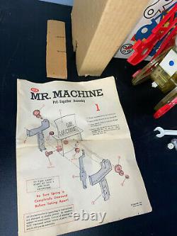 Vintage Ideal Mr Machine Wind-up Robot Walker Toy Complete In Box 1960