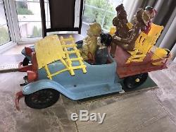 Vintage Ideal Toys Beverly Hillbillies Truck + Figures & Accs 1963 Windup Works