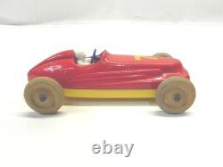 Vintage Ideal Wind Up Toy Indy 500 Race Car Red/blue/yellow #3 #i-1392 Pre-owned