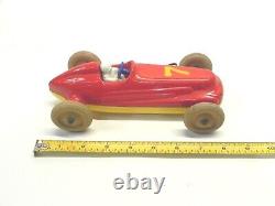 Vintage Ideal Wind Up Toy Indy 500 Race Car Red/blue/yellow #3 #i-1392 Pre-owned