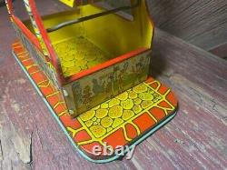Vintage J. Chein & Co. Wind Up Tin Litho Ferris Wheel #172 Hercules Toy with BOX