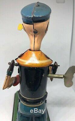 Vintage J. Chein & Co. Wind up Popeye Bag Puncher No. 257 1930's