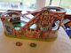 Vintage J. Chein Roller Coaster & 2 Cars Litho Wind-Up Toy