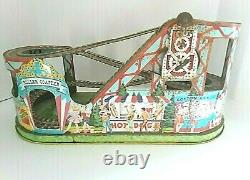 Vintage J. Chein Roller Coaster Wind Up Tin Toy