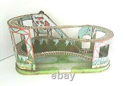 Vintage J. Chein Roller Coaster Wind Up Tin Toy