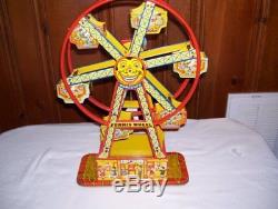 Vintage J. Chein Tin Litho Hercules Ferris Wheel1930s