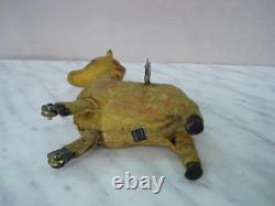 Vintage Japan Mechanical Plush Wind Up Toy Giraffe