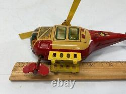 Vintage Japan Tin Windup Helicopter
