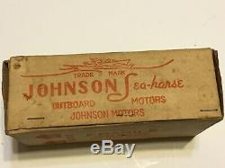 Vintage Johnson Sea Horse 35 Toy Outboard Motor With Box And Stand tested/works