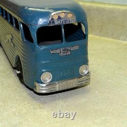 Vintage Keystone Greyhound Passenger Bus, Steel Toy Early Piece, Wind Up