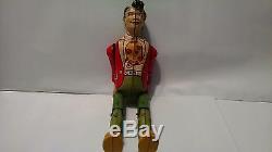Vintage LIL Abner & The DogPatch 4 Band Tin Wind Up Toy Unique Art Man. Co