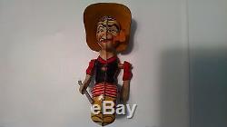 Vintage LIL Abner & The DogPatch 4 Band Tin Wind Up Toy Unique Art Man. Co