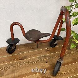Vintage Late 1940's Fageol Walkee Kids Bike Tricycle Red Metal Frame Ohio