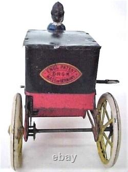 Vintage Lehmann Marke Tin Wind-up Horseless Carriage Toy Car