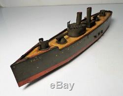 Vintage Lehmann TAKU Tin Windup Torpedo Gun Boat #671 c. 1913