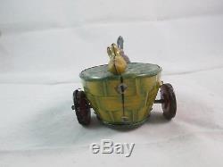 Vintage Lehmann Tin Litho Wind Up QUACK-QUACK Duck Toy Made in Germany