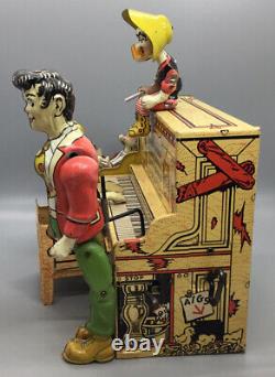 Vintage Li'l Abner and his Dogpatch Band Wind-Up Tin Toy with Original Box