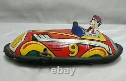 Vintage Lindstrom Toy Tin Wind Up Car