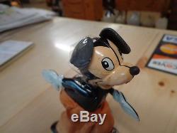 Vintage Linemar Mickey Mouse Roller Skater Tin Litho Wind Up Toy Working cond