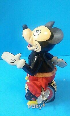 Vintage Linemar Tin Wind up Mickey Mouse Unicycle