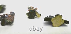 Vintage Little Red Riding Hood Metal Toys with Wolf, Grandmother & Hunter