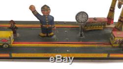 Vintage Louis Marx Main Street Tin Litho Metal Wind Up Toy From 1920s It Works