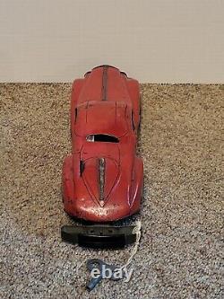 Vintage MARX 1930's Red Lithographed Tin Windup Marvel Bumper Car #711, with Key