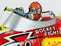 Vintage MARX TIN WINDUP FLASH GORDON ROCKET FIGHTER with Box