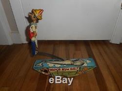 Vintage MARX Tin Litho Original 1939 Disney Pinocchio the Acrobat Wind up Toy