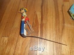 Vintage MARX Tin Litho Original 1939 Disney Pinocchio the Acrobat Wind up Toy