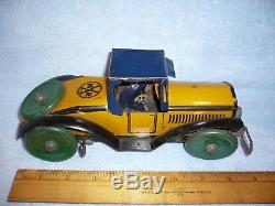 Vintage MARX Tin wind up 50 50 roadster Toy Car great colors