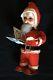 Vintage Made in Japan Tin Wind-Up Reading Santa Reading a Book