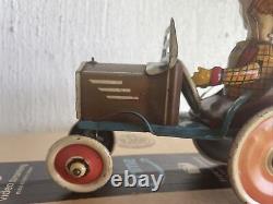 Vintage Marx 1930's Mortimer Snerd Tricky Auto M Snerd USA Tin Wind Up Toy Works