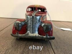 Vintage Marx 1930s Fire Chief Car with ding dong bell